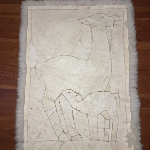 Vintage Handmade Parisian Alpaca Rug - Picture 2 of 4